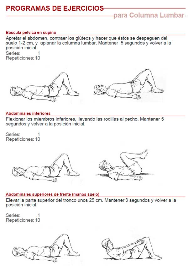 Protocolo de fisioterapia para la Lumbalgia