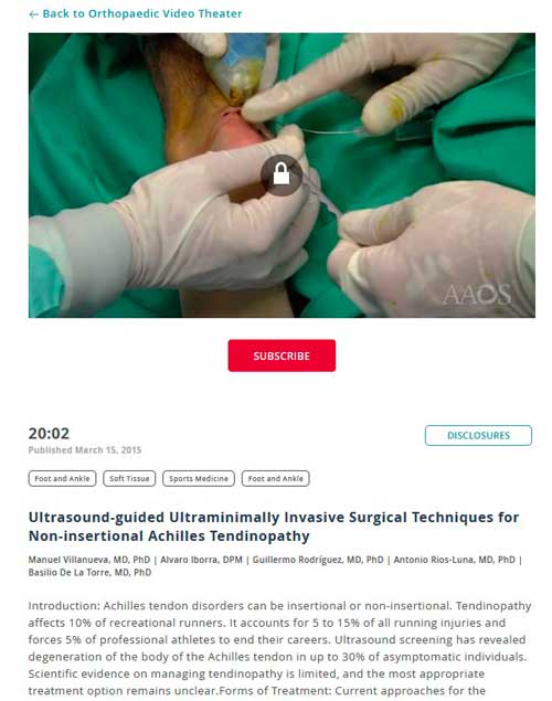 Ultrasound-guided Ultraminimally Invasive Surgical Techniques for Non-insertional Achilles Tendinopathy